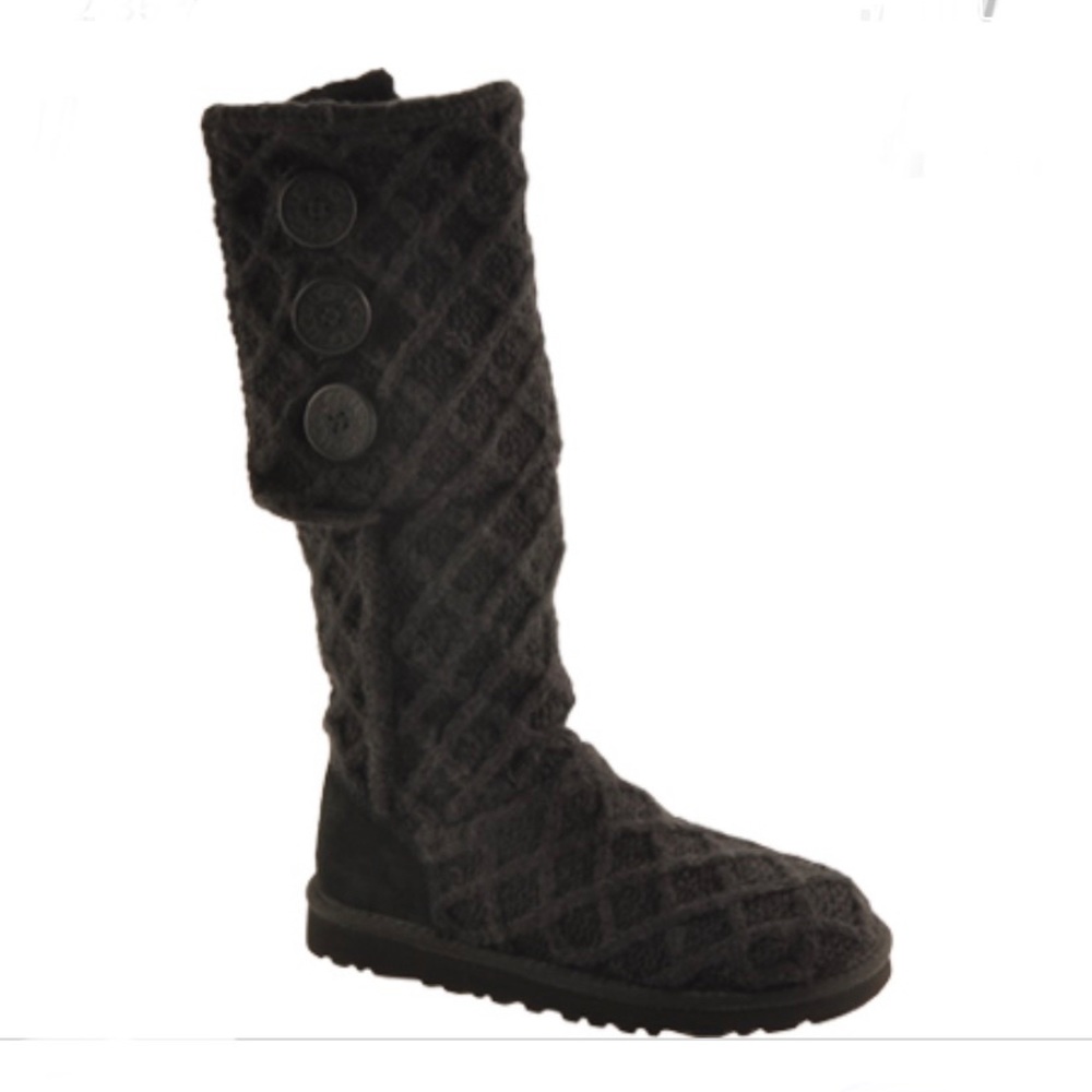 NWOB UGG lattice cardy boots black